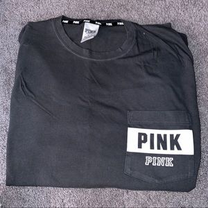 PINK Long Sleeve Pocket Tee